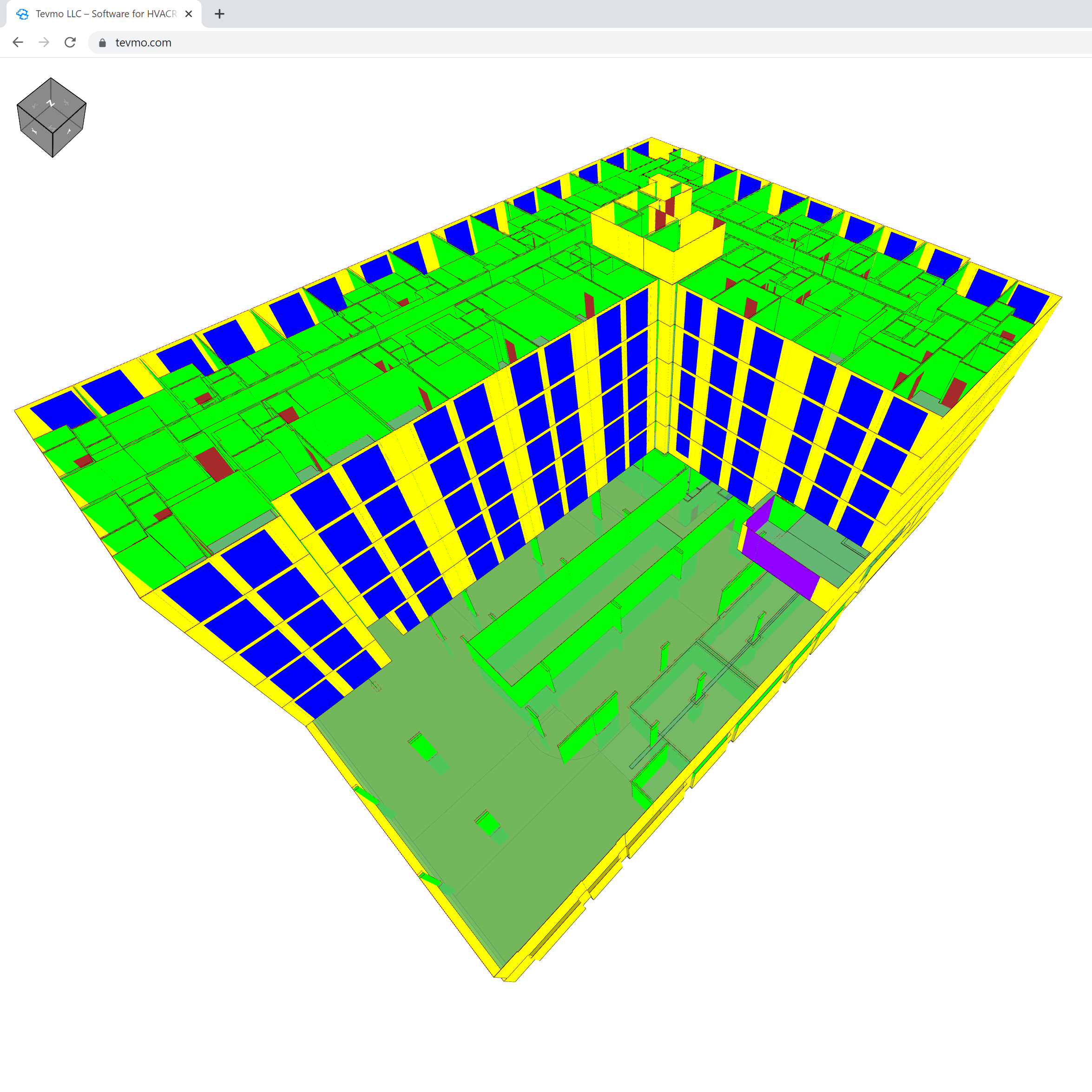 Quickly visualize building model and check that all surfaces were detected correctly.