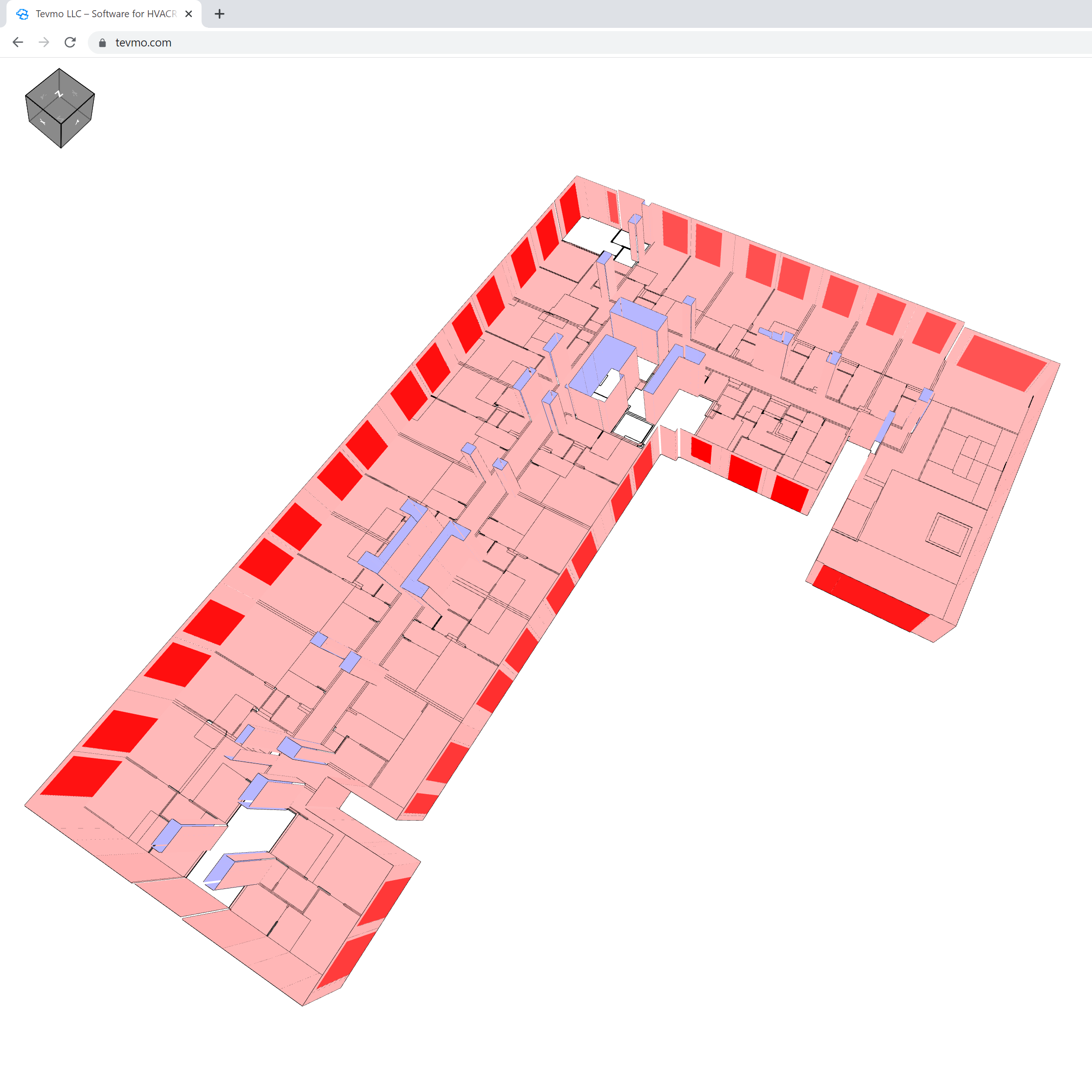 Visualize and easily check the calculation of cooling loads through all surfaces.