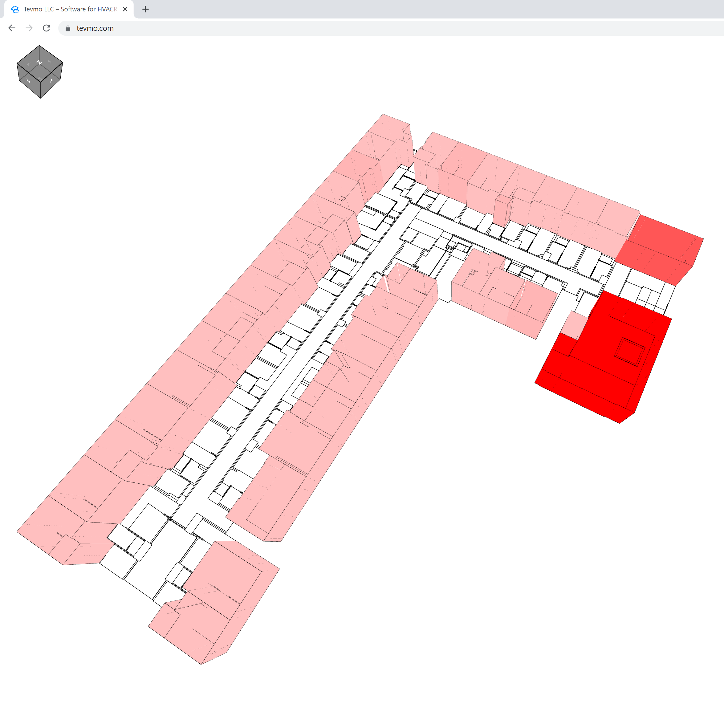 Visualize the calculation of cooling loads via electrical devices, lightning, people, infiltration.